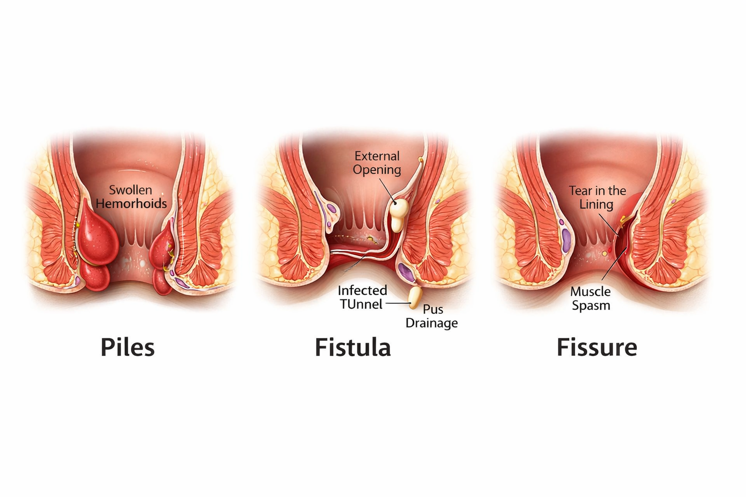 Ano-rectal Disorder Illustration